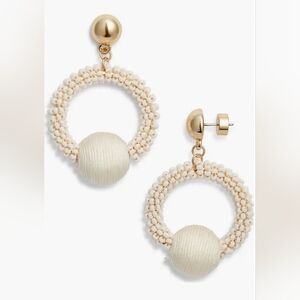 Nordstrom Color Pop Beaded Frontal Hoop Earrings